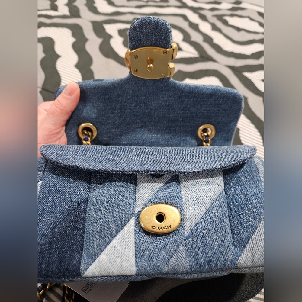 Coach blue tabby patchwork "20 - Picture 7 of 7